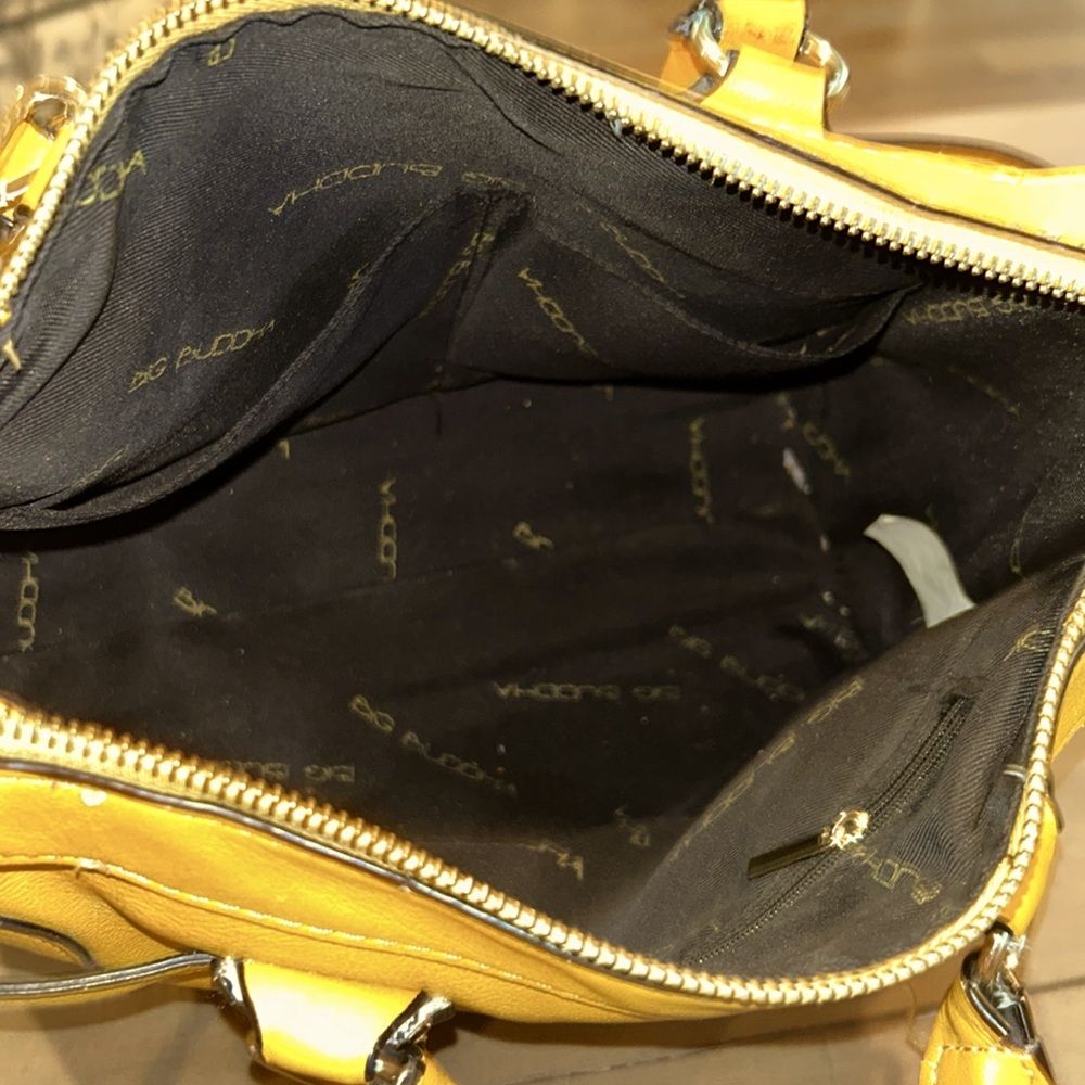 Big Buddha Satchel Crossbody Gold Yellow Color - Picture 6 of 9